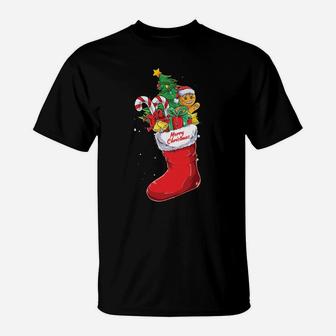 Nana Christmas Sock - Xmas Family Matching Pajama Sweatshirt T-Shirt | Crazezy AU