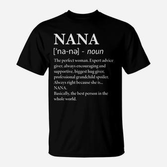 Nana Definition Grandma - Funny Grandmother T-Shirt | Crazezy DE