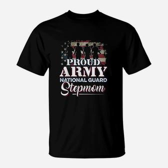 National Guard Stepmom Proud Army National Guard T-Shirt | Crazezy