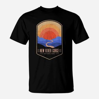 New River Gorge National Park Retro Vintage T-Shirt | Crazezy AU