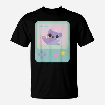 New Super Kawaii Gamer Cat Kitty Pastel Anime Inspired T-Shirt | Crazezy UK