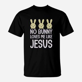 No Bunny Loves Me Like Jesus Kids T-Shirt | Crazezy CA