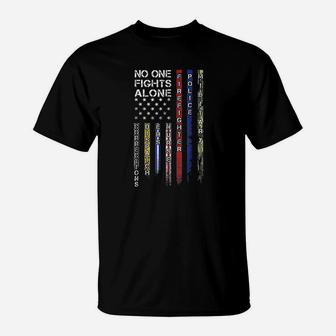 No One Fights Alone Proud Job T-Shirt | Crazezy