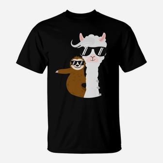 No Prob-Llama Funny Sloth Llama Squad Gift Christmas T-Shirt | Crazezy UK