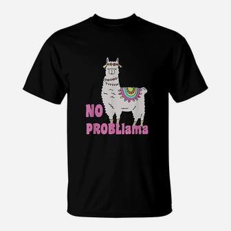 No Probllama Llama T-Shirt | Crazezy