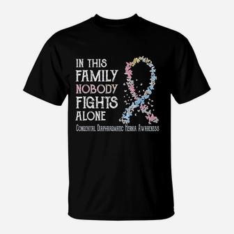 Nobody Fights Alone Congenital Hernia T-Shirt | Crazezy UK