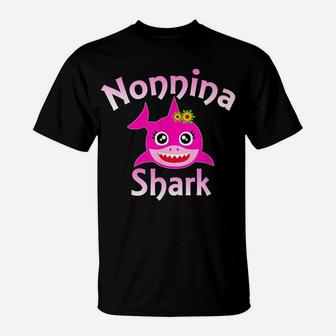 Nonnina Shark Funny Italian Granny Gift T-Shirt | Crazezy