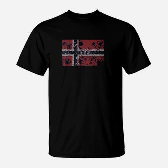 Norway Flag Faded Abstract Norwegian Flag T-Shirt | Crazezy UK