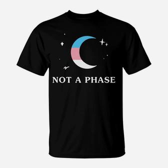 Not A Phase Transgender Lgbtq Trans Pride Flag Moon T-Shirt | Crazezy
