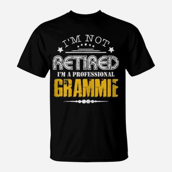 Not Retried Im Professional Grammie Distressed T-Shirt - Monsterry