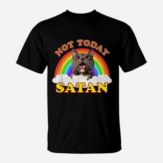 Not Today Cat Rainbow T-Shirt | Crazezy UK