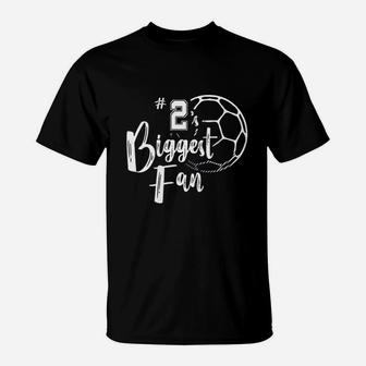 Number 2 Biggest Fan Soccer Player Mom Dad Family T-Shirt | Crazezy UK