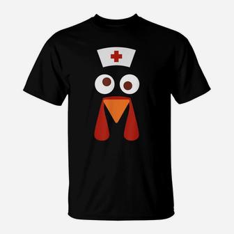 Nurse Turkey Face Funny Thanksgiving Shirt For Nurse T-Shirt | Crazezy