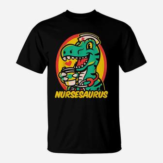 Nursesaurus Funny Nurse T Rex Saurus Dinosaur Nursing T-Shirt | Crazezy AU