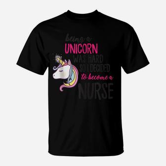 Nursing Student Graduation Gift Unicorn Funny New Nurse Rn T-Shirt | Crazezy
