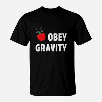 Obey Gravity Apple T-Shirt | Crazezy CA