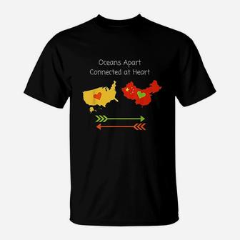 Oceans Apart Connected At Heart T-Shirt | Crazezy