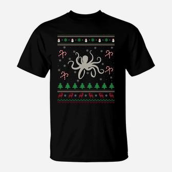 Octopus Lover Xmas Gift Ugly Octopus Christmas Sweatshirt T-Shirt | Crazezy