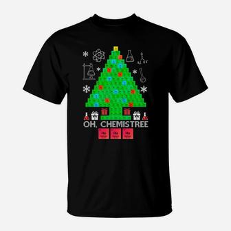 Oh Chemist Tree Chemistree Funny Science Chemistry Christmas Sweatshirt T-Shirt | Crazezy DE
