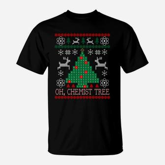 Oh Chemist Tree Merry Christmas Ugly Sweater Chemistry Tee Sweatshirt T-Shirt | Crazezy