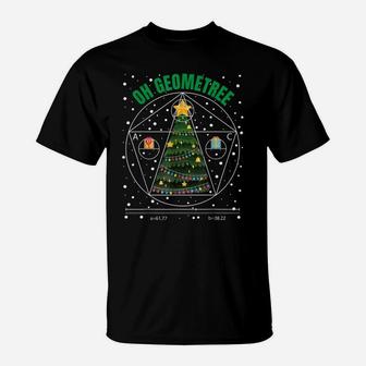 Oh Geometree Funny Geometry Math Science Teacher Christmas T-Shirt | Crazezy CA