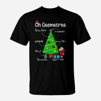 Oh Geometree Geometry Funny Maths Christmas Tree T-Shirt | Crazezy CA