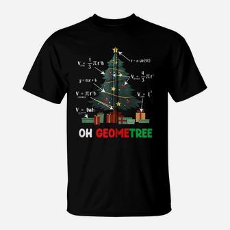Oh Geometree Geometry Math Science Teacher Christmas Funny Zip Hoodie T-Shirt | Crazezy CA