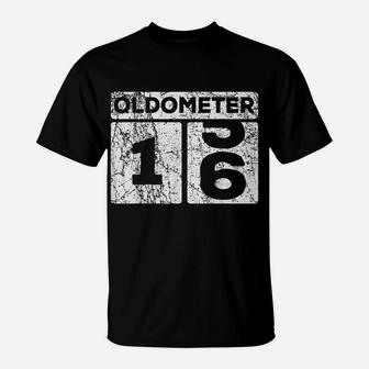 Oldometer 15-16 Car Odometer Funny 16Th Birthday T-Shirt | Crazezy AU