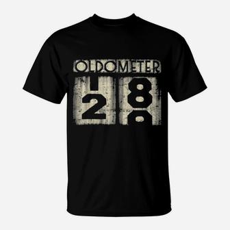 Oldometer 29 Years 29Th Birthday Distressed Cool T-Shirt - Monsterry AU