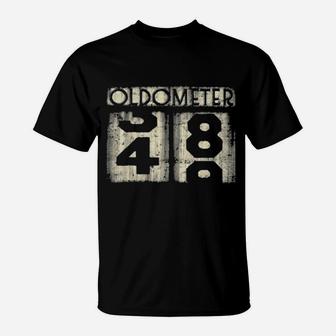 Oldometer 49 Years 49Th Birthday Distressed Cool T-Shirt - Monsterry AU