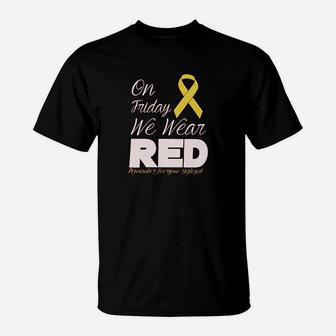 On Friday We Wear Red Friday Yellow Ribbon T-Shirt | Crazezy CA