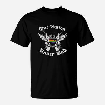 One Nation Under God American Lgbtq Pride Month T-Shirt - Monsterry