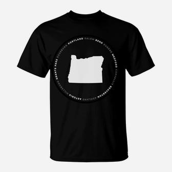 Oregon Portland Salem Bend Eugene Medford Corvallis T-Shirt | Crazezy DE