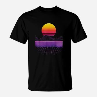 Outrun Synthwave Aesthetic 80S Retro T-Shirt | Crazezy