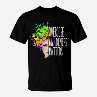 Overdose Awareness Matters Butterflies Awareness T-Shirt - Thegiftio