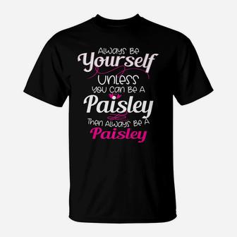 Paisley Name Personalized Christmas Birthday Gift Idea T-Shirt | Crazezy DE