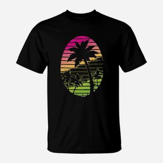 Palm Tree Scene Vacation Tropical T-Shirt - Thegiftio UK