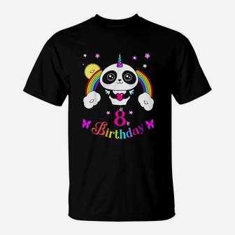 Panda 8Th Birthday T-Shirt | Crazezy DE