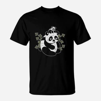 Papa Bear Panda Dad Baby Daddy Cute Fathers Day Gift T-Shirt | Crazezy