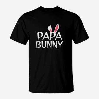 Papa Bunny Family Rabbit Matching Couple Daddy Easter T-Shirt | Crazezy UK