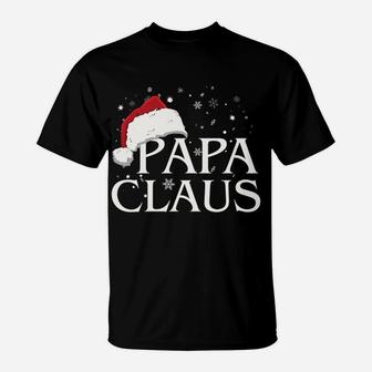 Papa Claus Santa Hat Christmas Family Group Matching Pajama T-Shirt | Crazezy