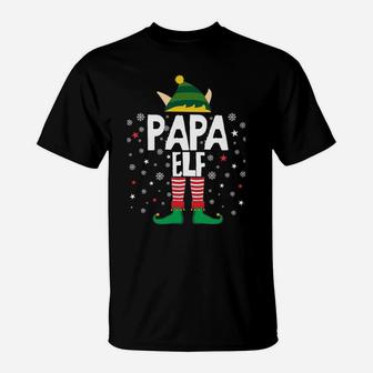 Papa Elf Funny Christmas Gifts For Dad Matching Pajama Party Sweatshirt T-Shirt | Crazezy