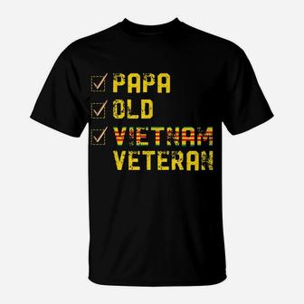 Papa Old Vietnam Veteran S Gifts For Father's Day T-Shirt | Crazezy DE