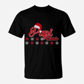 Papi Claus Matching Family Christmas Pajamas Gifts T-Shirt | Crazezy