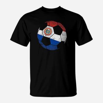Paraguay Soccer Ball Flag Jersey Paraguay Football T-Shirt - Thegiftio UK