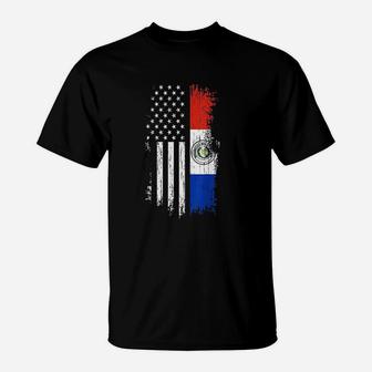 Paraguayan American Flag Pride Paraguay Usa T-Shirt | Crazezy