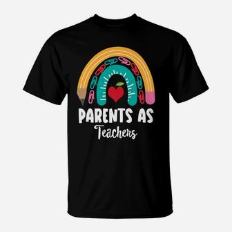 Parents As Teachers, Funny Boho Rainbow For Teachers T-Shirt | Crazezy