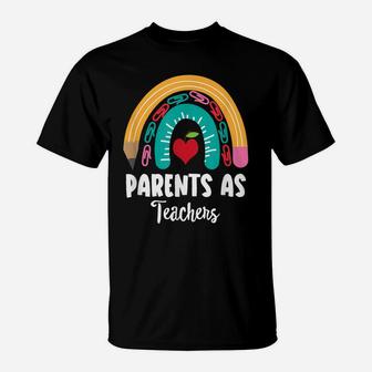 Parents As Teachers, Funny Boho Rainbow For Teachers T-Shirt | Crazezy