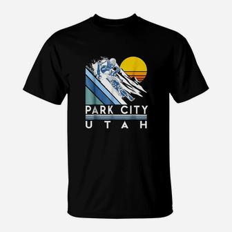 Park City Utah Retro Ski T-Shirt | Crazezy