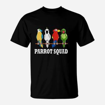 Parrot Squad Cute Team Parrot Bird T-Shirt | Crazezy AU